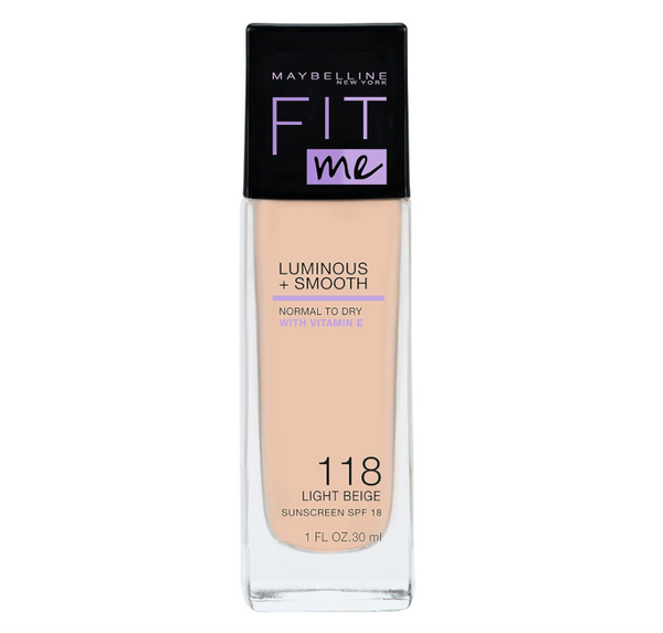 Maybelline Fit Me Luminous & Smooth Foundation  118 LIGHT BEIGE