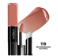 L'Oréal Infallible 24hr 2 Step Liquid Lipstick 119 NEVER ENDING NUTMEG