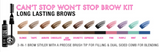 NYX Can't Stop Won't Stop Longwear Brow Kit  TAUPE