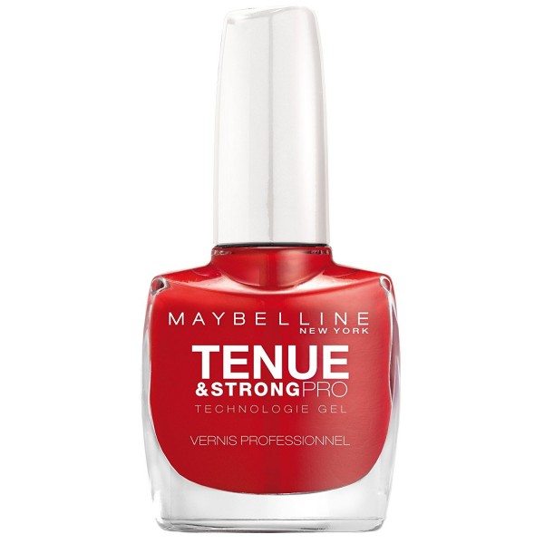 Maybelline Tenue & Strong Pro Nail Polish  505 SOHO SO HOT FOREVER RED