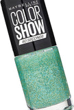 Maybelline Color Show nail polish  334 TEAL REVEAL (glitter)