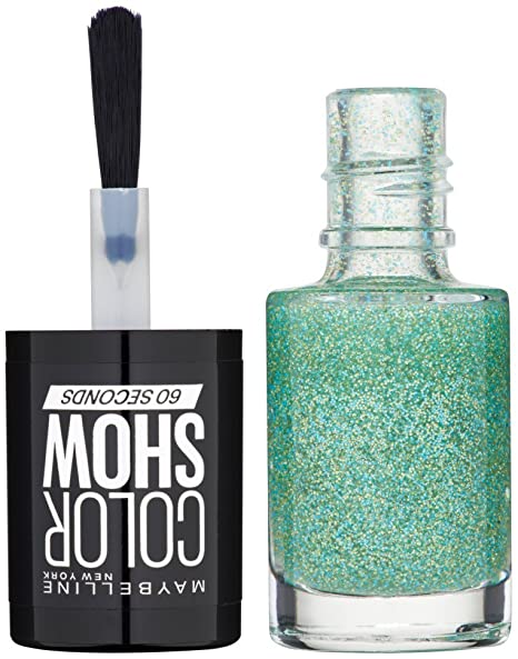 Maybelline Color Show nail polish  334 TEAL REVEAL (glitter)