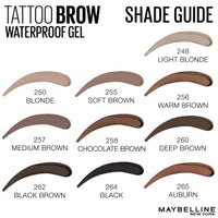 Maybelline Tattoo Studio Waterproof Brow Gel 257 MEDIUM BROWN