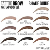 Maybelline Tattoo Studio Waterproof Brow Gel 257 MEDIUM BROWN